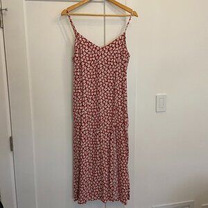 Reformation Crimini Midi Dress in Red/White Floral